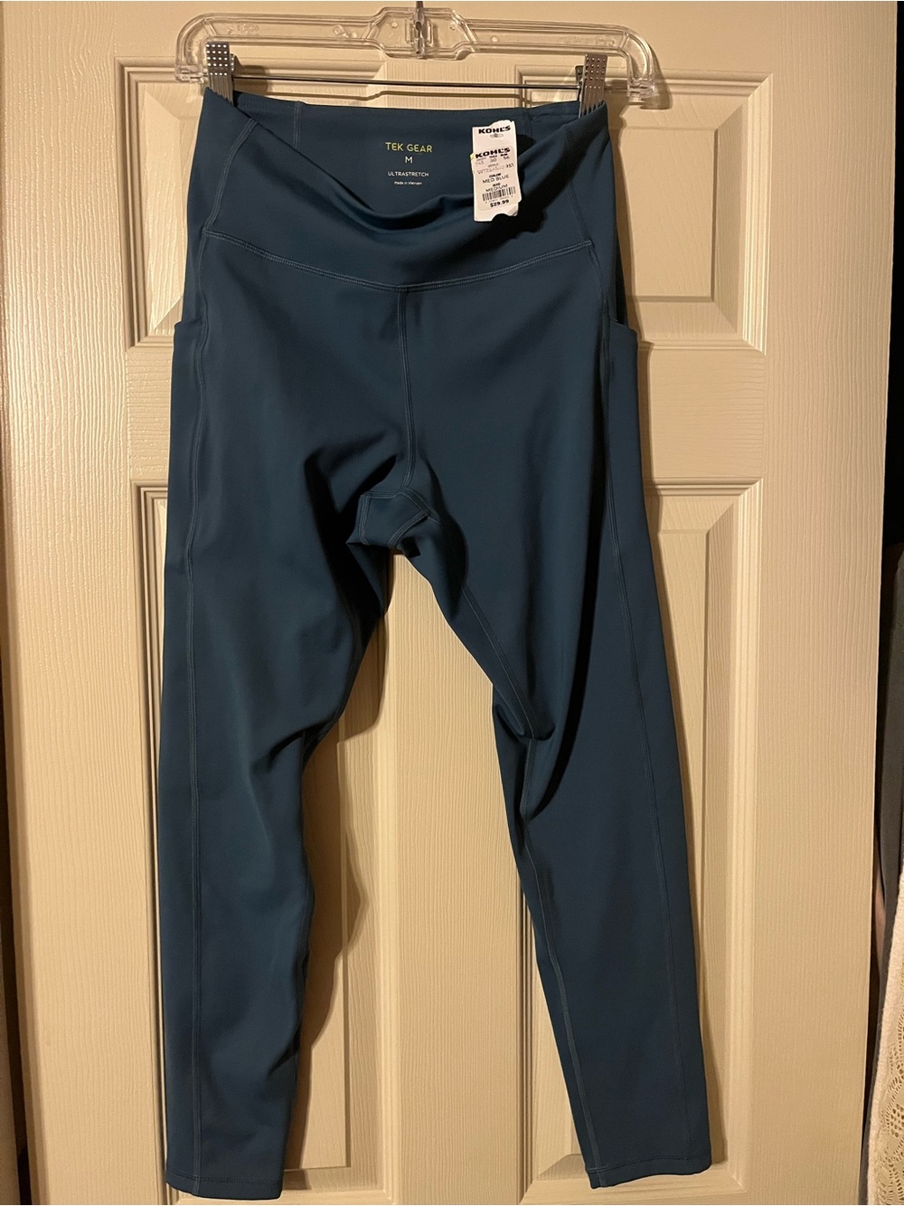 Tek Gear Ultrastretch Women’s Pull-On Leggings w/ Pockets Blue Size M
